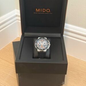 Mido Black & Silver Chronograph Watch
